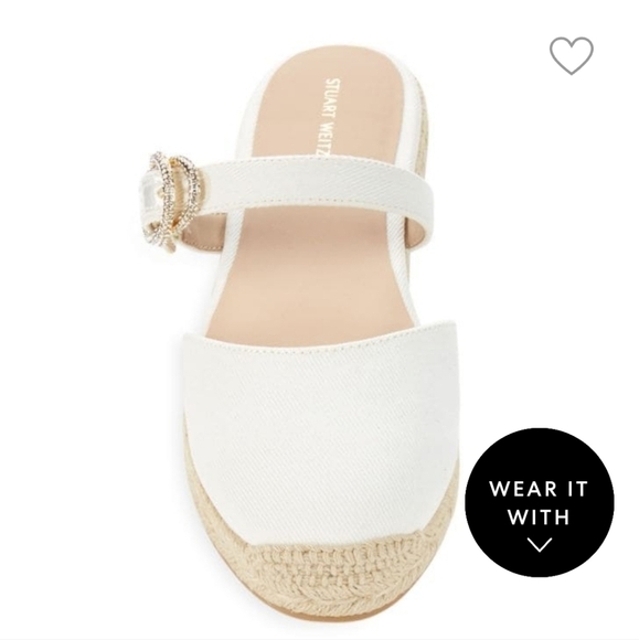 ๐ NWOT Stuart Weitzman Crystal Buckle Espadrilles - Picture 6 of 16